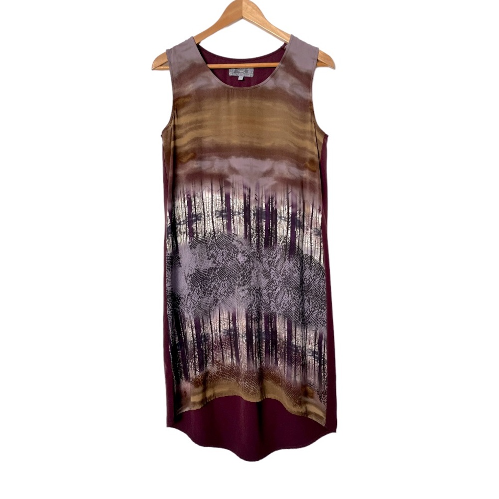 Sleeveless Top With Front Print and Solid Back.
